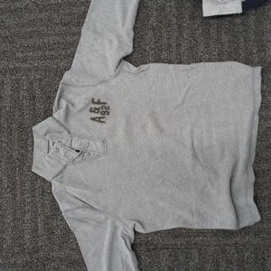 Abercrombie&Fitch 1/4 button w/collar